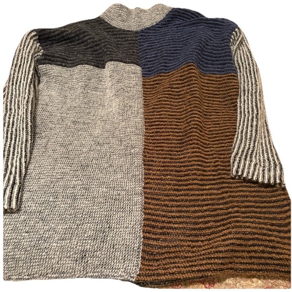 Uterqüe Oversized Colorblock Knit Sweater-Made In Iceland- Loose Gauge Laganlook - Picture 2 of 15